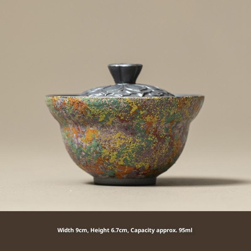 Handcrafted Ceramic Creative Non-Scalding Tea Bowl for Home Use with Colorful Raw Mineral Gaiwan Tea Bowl
Handcrafted Ceramic Creative Non-Scalding Tea Bowl for Home Use with Colorful Raw Mineral Gaiwan Tea Bowl