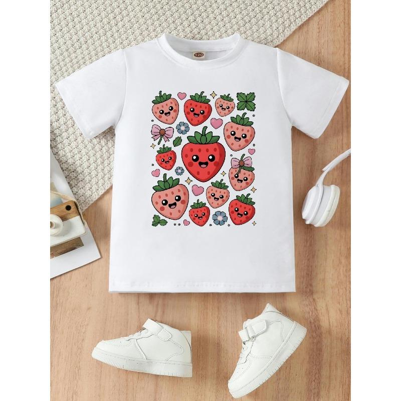 European sizes Fun and Cute Strawberry Print, Casual and Simple Short-sleeved T-shirt for Girls, Comfortable and Stylish, Perfect for Summer. 98cm белый
European sizes Fun and Cute Strawberry Print, Casual and Simple Short-sleeved T-shirt for Girls, Comfortable and Stylish, Perfect for Summer. 98cm белый