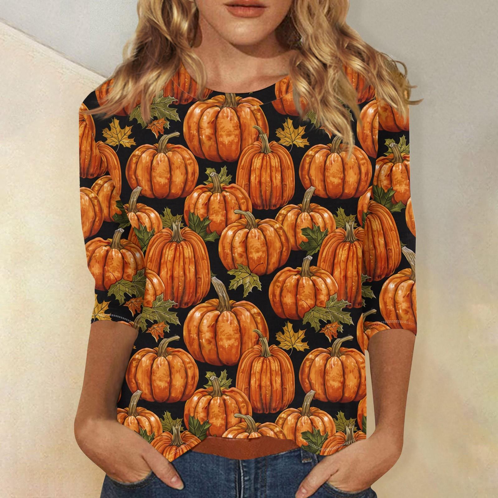 Женская модная повседневная футболка с рукавом три четверти и принтом на Хэллоуин, с круглым вырезом XXL золотой
Женская модная повседневная футболка с рукавом три четверти и принтом на Хэллоуин, с круглым вырезом XXL золотой