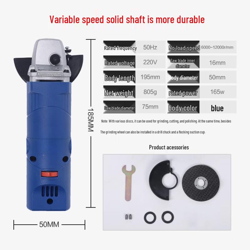 TURBOSUN Mini Adjustable Speed Angle Grinder CN plug (adapter included)
TURBOSUN Mini Adjustable Speed Angle Grinder CN plug (adapter included)