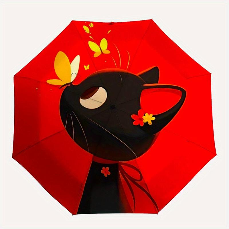 1pc Cat Flowers Compact Travel Leisure Umbrella, Automatic Folding Lightweight Windproof 8-Bone Reinforced Design, Portable for Backpack Dur
1pc Cat Flowers Compact Travel Leisure Umbrella, Automatic Folding Lightweight Windproof 8-Bone Reinforced Design, Portable for Backpack Dur