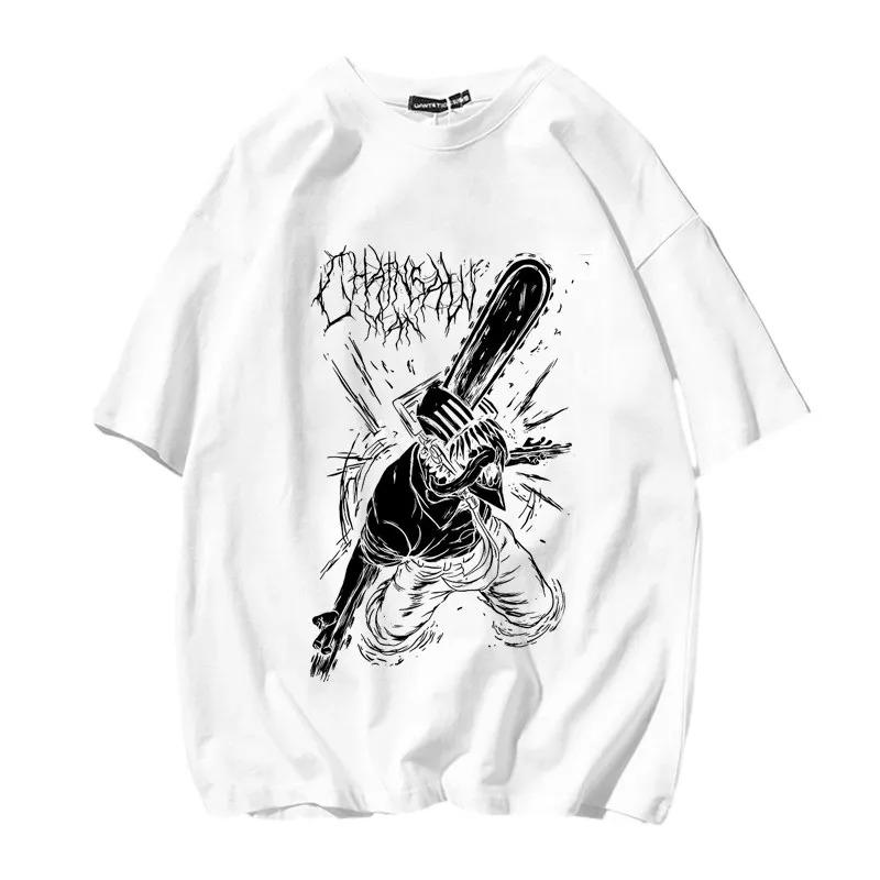 White Oversized Chainsaw Man T-Shirt with Denji in Death Metal Black-and-White Print 4XL
White Oversized Chainsaw Man T-Shirt with Denji in Death Metal Black-and-White Print 4XL