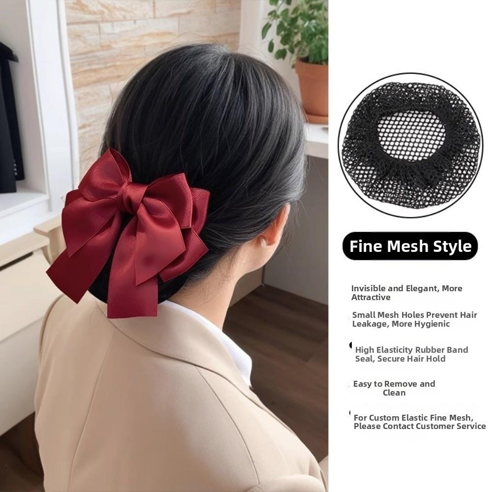 Comfortable Bowknot Knit Hair Net Elegant Vintage Korean Bun Snood Double Layer Spring Clip Cover Net Hair Clip
Comfortable Bowknot Knit Hair Net Elegant Vintage Korean Bun Snood Double Layer Spring Clip Cover Net Hair Clip