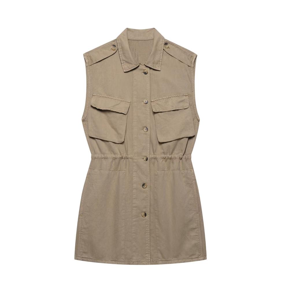 2025 Spring/Summer Women s Slim Fit Sleeveless Lapel Dress with Pocket Detail XS верблюд
2025 Spring/Summer Women s Slim Fit Sleeveless Lapel Dress with Pocket Detail XS верблюд