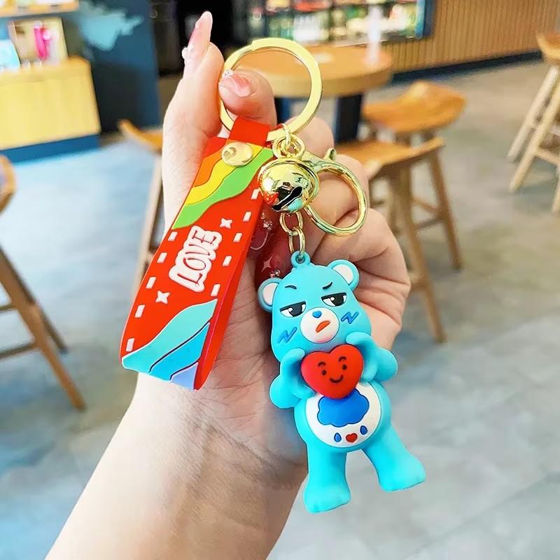 New cartoon rainbow love bear keychain popular accessories PVC doll women s bag car pendant keychain couple doll pendant
New cartoon rainbow love bear keychain popular accessories PVC doll women s bag car pendant keychain couple doll pendant