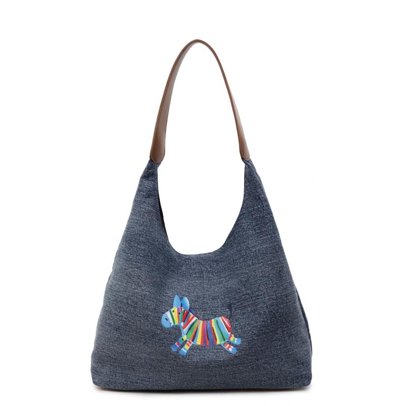 Fashionable Denim Large Capacity Shoulder Bags Leisure Cartoon Print Tote Bags Denim Fabric Korean Version Retro Underarm Bags
Fashionable Denim Large Capacity Shoulder Bags Leisure Cartoon Print Tote Bags Denim Fabric Korean Version Retro Underarm Bags
