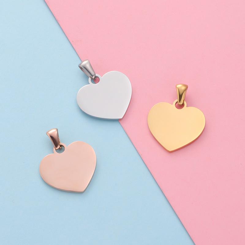 Heart-Shaped Stainless Steel Love Pendant with Engraving Tag - DIY Jewelry Accessory (20x20mm)
Heart-Shaped Stainless Steel Love Pendant with Engraving Tag - DIY Jewelry Accessory (20x20mm)
