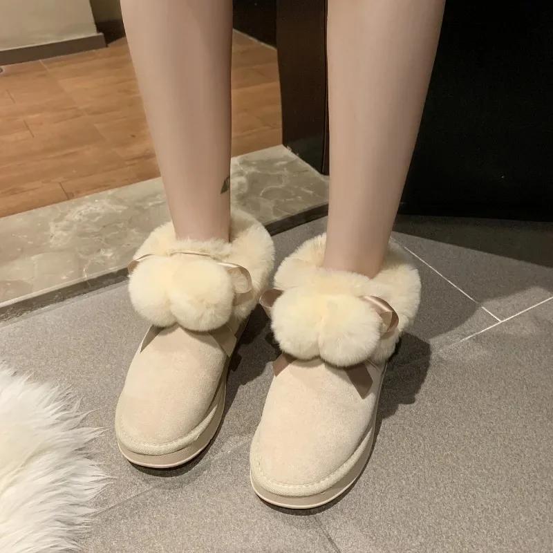Ladies Shoes on Sale Slip on Women s Boots Winter Round Toe Solid Flock Plush Warm Comfortable Low-heeled Casual Snow Boots
Ladies Shoes on Sale Slip on Women s Boots Winter Round Toe Solid Flock Plush Warm Comfortable Low-heeled Casual Snow Boots