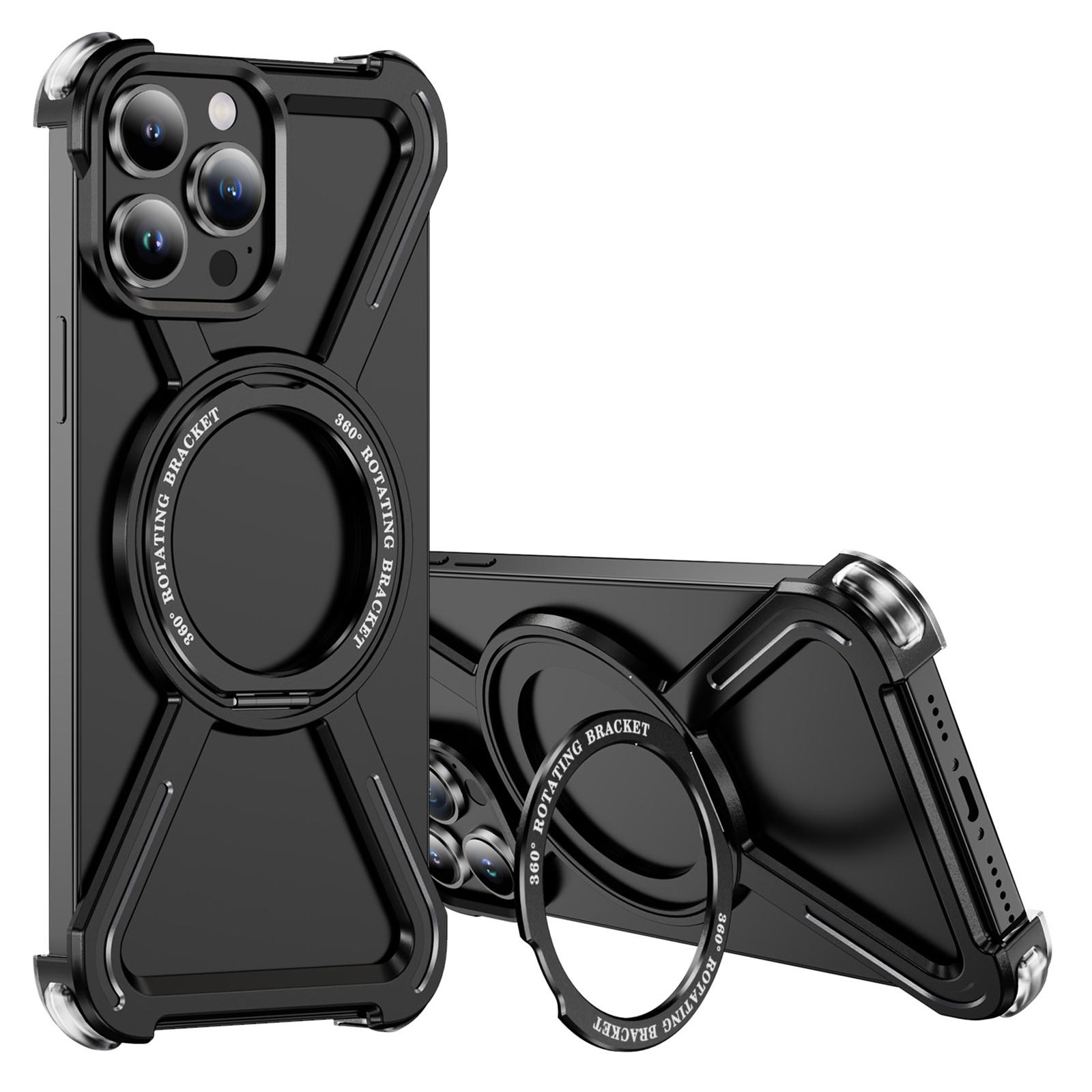 For iPhone 13 Pro Max Bumper Cases Borderless Metal Frame Cover Compatible with MagSafe Kickstand Black
For iPhone 13 Pro Max Bumper Cases Borderless Metal Frame Cover Compatible with MagSafe Kickstand Black