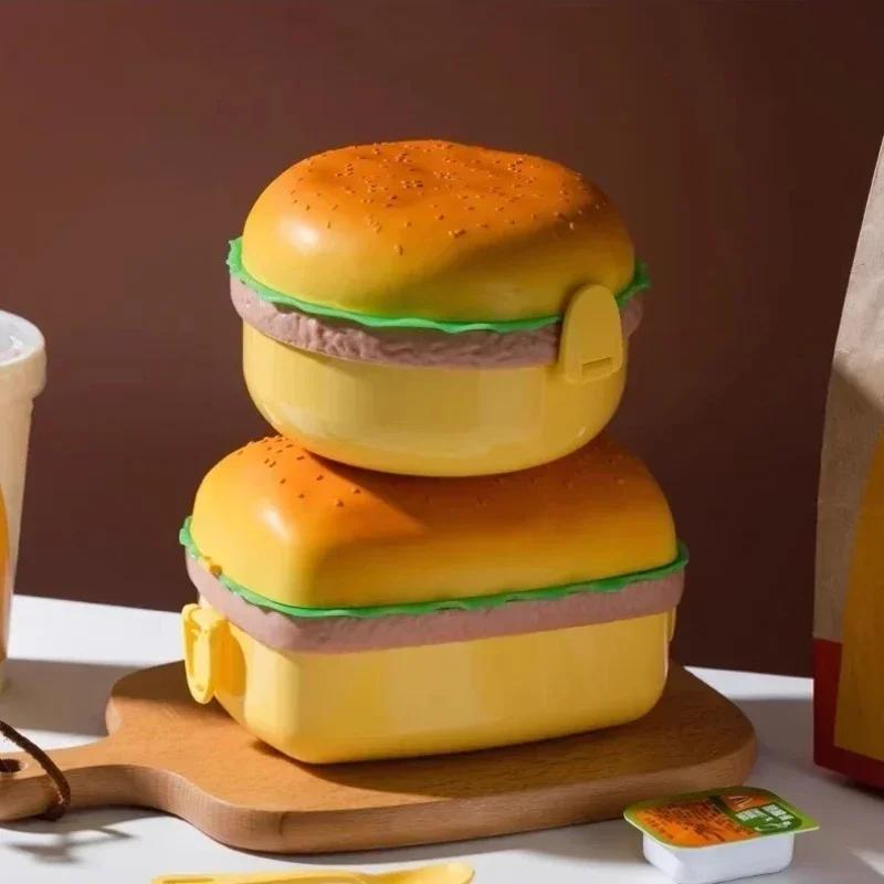 New Hamburger Lunch Box Double Tier Cute Burger Bento Box Microwave Children School Meal Food Container Fork Tableware Set Gifts
New Hamburger Lunch Box Double Tier Cute Burger Bento Box Microwave Children School Meal Food Container Fork Tableware Set Gifts