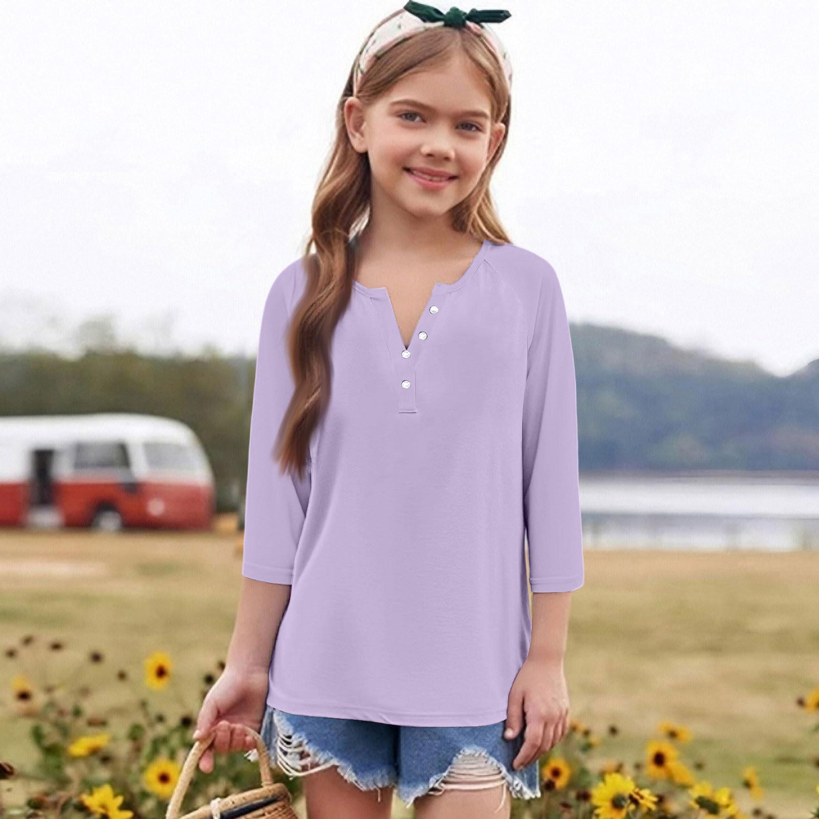 Print Tops For Youth Girls Round Neck 3/4 Sleeves T-Shirts Trendy Tops Outfit Tees 140
Print Tops For Youth Girls Round Neck 3/4 Sleeves T-Shirts Trendy Tops Outfit Tees 140