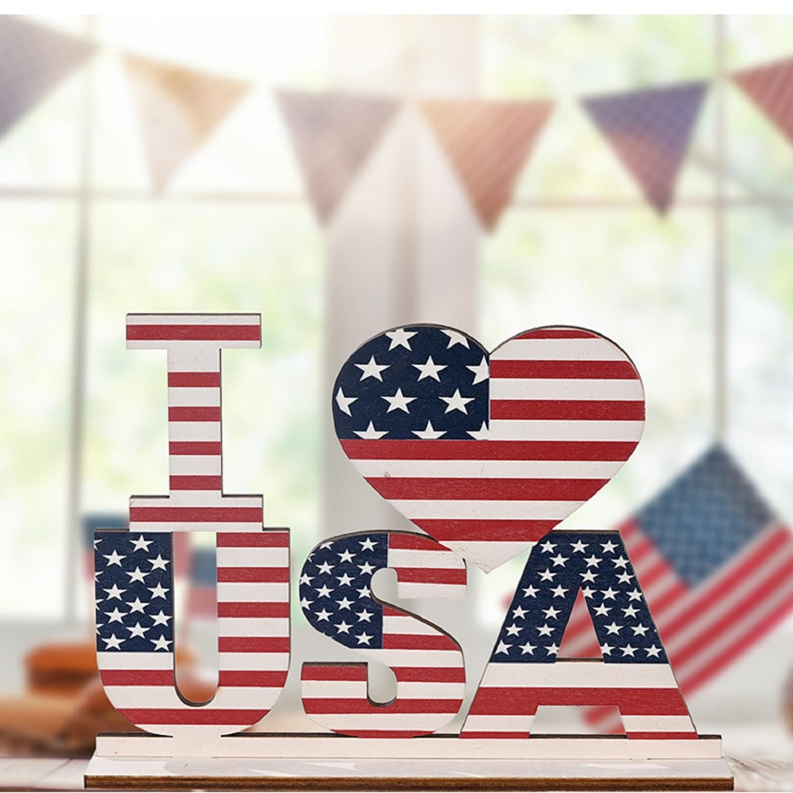 Wooden Letter Decorations For Independence Day And Nationals Day In The United States, Desktop Creative Printed Decorations One Size
Wooden Letter Decorations For Independence Day And Nationals Day In The United States, Desktop Creative Printed Decorations One Size