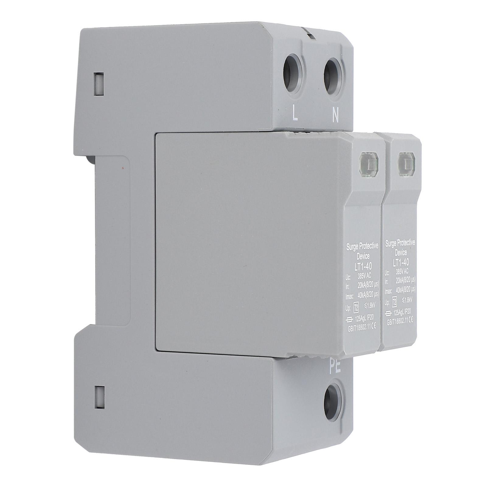 Surge Protective Device AC 385V 2P 40KA Low Voltage 35mm DIN Rail Mount Protector LT140
Surge Protective Device AC 385V 2P 40KA Low Voltage 35mm DIN Rail Mount Protector LT140