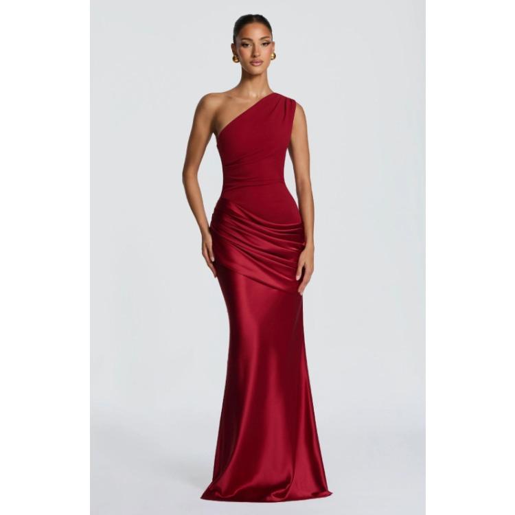 Women s Burgundy One Shoulder Bodycon Long Evening Dress L
Women s Burgundy One Shoulder Bodycon Long Evening Dress L