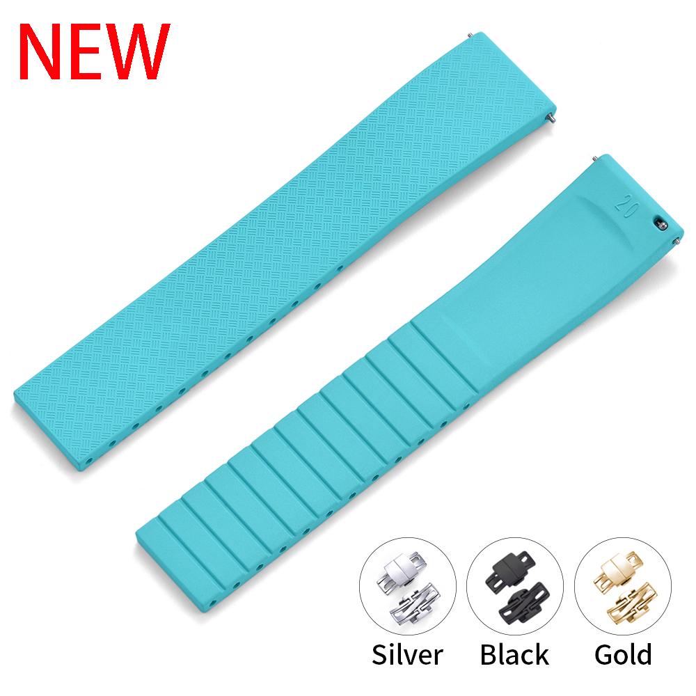 Premium FKM Rubber Watch Strap 18mm 19mm 20mm 22mm Quick Release Waterproof Cut-to-Size Dive Band with Butterfly Buckle 18mm&No Buckle циан
Premium FKM Rubber Watch Strap 18mm 19mm 20mm 22mm Quick Release Waterproof Cut-to-Size Dive Band with Butterfly Buckle 18mm&No Buckle циан