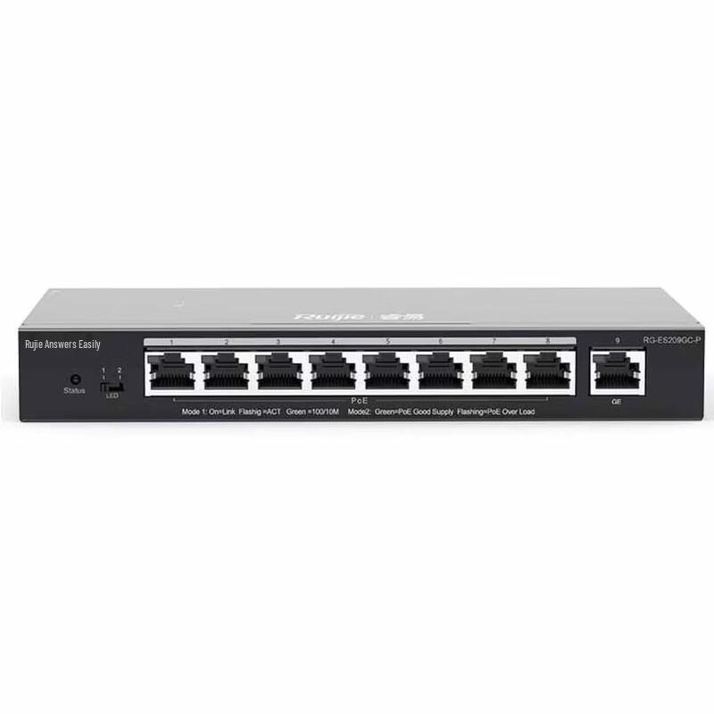 Ruijie RG-ES209GC-P 8-Port Gigabit PoE Managed Switch
Ruijie RG-ES209GC-P 8-Port Gigabit PoE Managed Switch