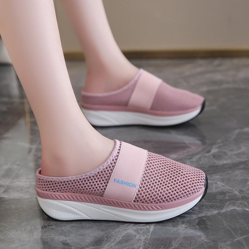 Shoes 2025 summer large size bag head half slippers women s mesh without heel one pedal women s shoes flat shoes 43 рожевий
Shoes 2025 summer large size bag head half slippers women s mesh without heel one pedal women s shoes flat shoes 43 рожевий
