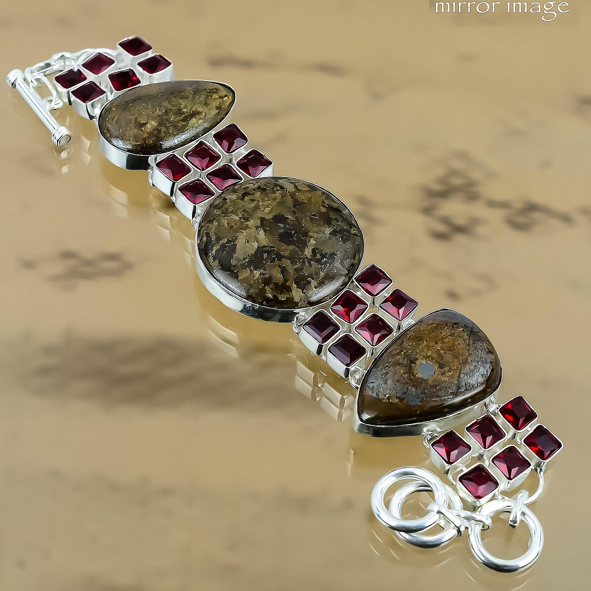Bronzite Stone Mozambique Garnet Chain Birthday New Bracelet 925 Sterling Silver Adjustable
Bronzite Stone Mozambique Garnet Chain Birthday New Bracelet 925 Sterling Silver Adjustable