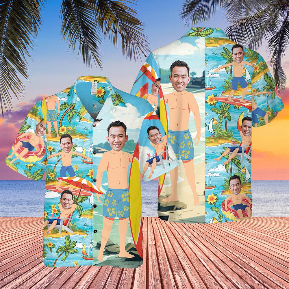 Personalized Photo Hawaiian Cartoon Shirts Custom Face Tropical Pattern Shirt For Men Women Birthday Bachelor Party Gift 5XL
Personalized Photo Hawaiian Cartoon Shirts Custom Face Tropical Pattern Shirt For Men Women Birthday Bachelor Party Gift 5XL