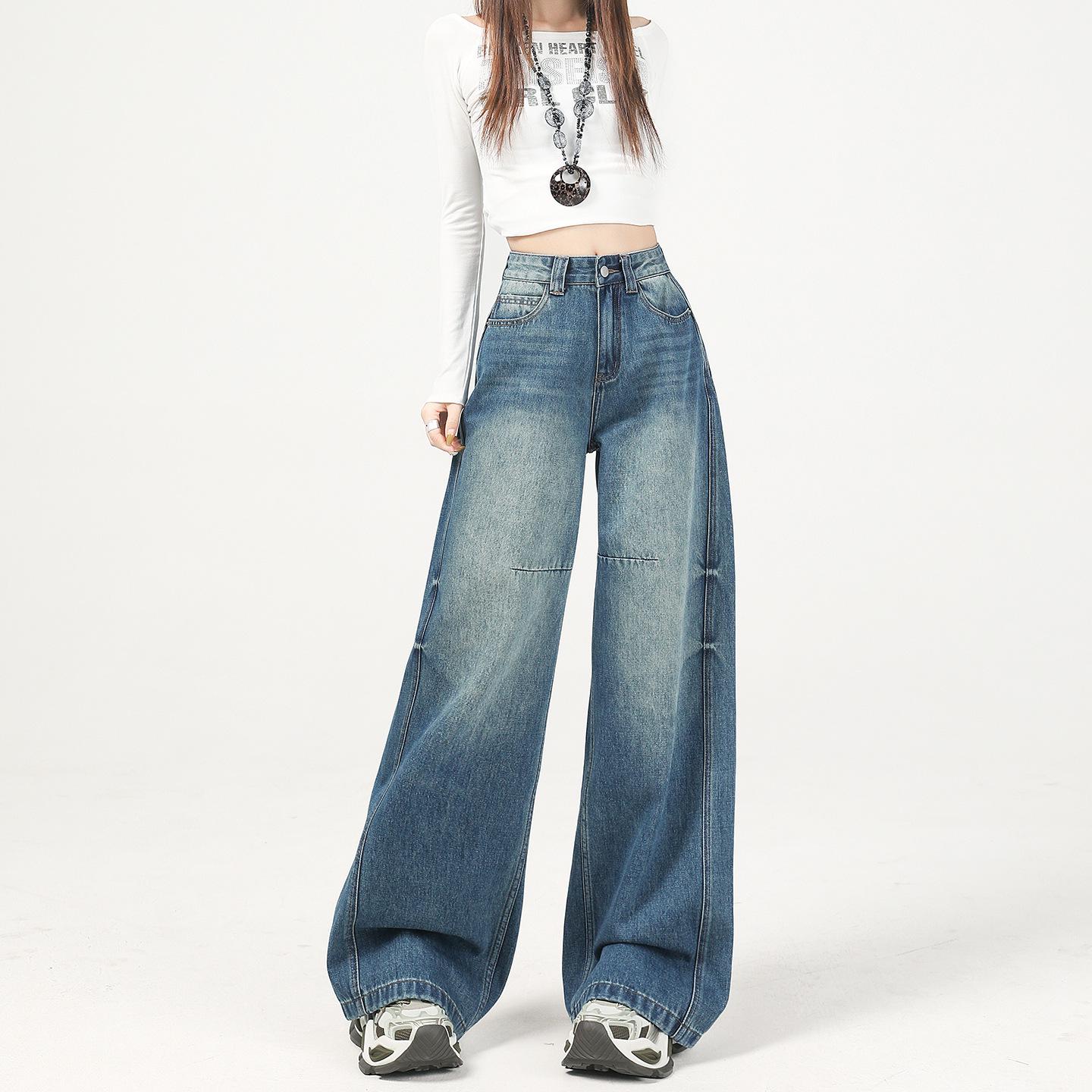 Velvet Retro Scythe Wide-Leg Jeans: Women s Long, Loose, Slimming, Floor-Length Pants for Spring and Autumn XS
Velvet Retro Scythe Wide-Leg Jeans: Women s Long, Loose, Slimming, Floor-Length Pants for Spring and Autumn XS