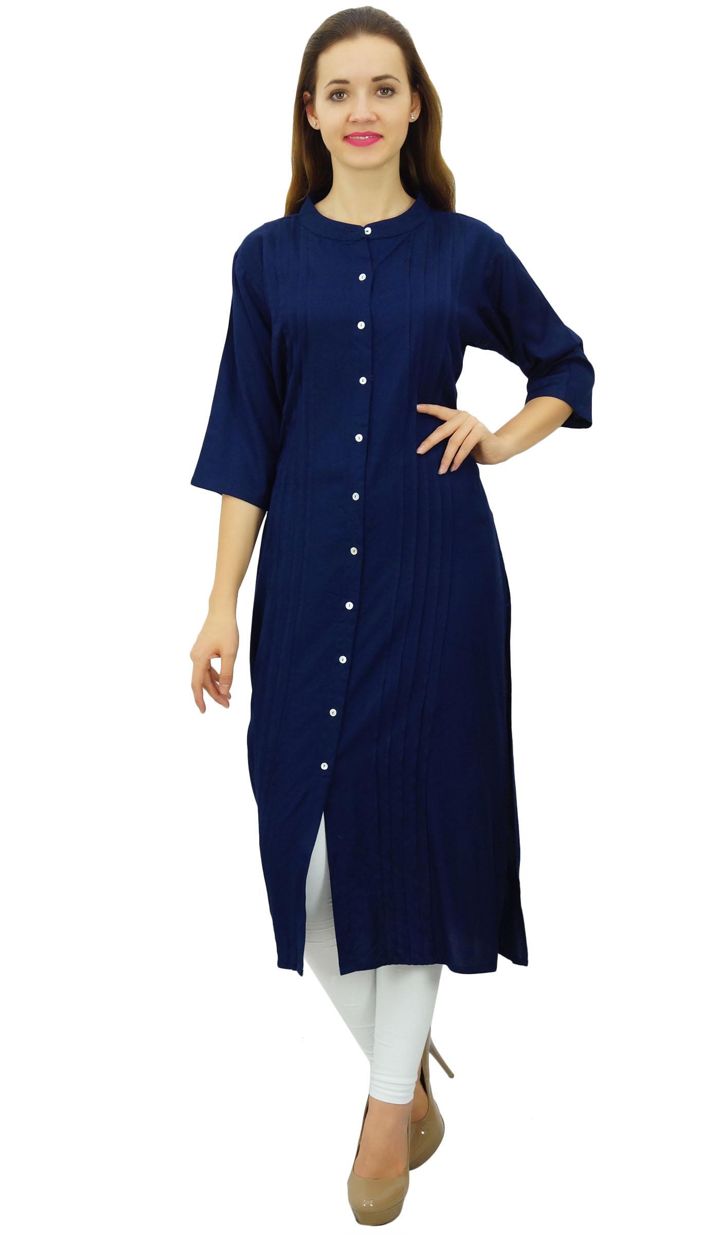Bimba Women s Button Down Rayon Kurta Kurti Formal Straight Tunic Blouse 3 4 Sleeve , Navy Blue, 4 темно-синього кольору
Bimba Women s Button Down Rayon Kurta Kurti Formal Straight Tunic Blouse 3 4 Sleeve , Navy Blue, 4 темно-синього кольору