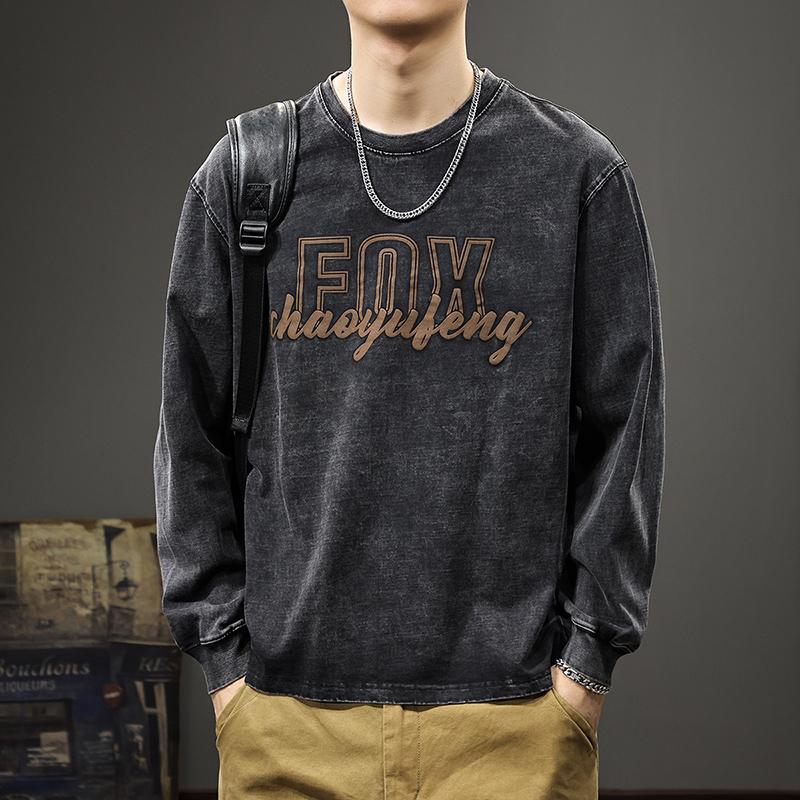 American Retro Fried Sand Wash Printed Men S Long-Sleeved T-Shirt Autumn Trendy Brand Heavy Size Crew Neck Loose Sweater 4XL
American Retro Fried Sand Wash Printed Men S Long-Sleeved T-Shirt Autumn Trendy Brand Heavy Size Crew Neck Loose Sweater 4XL