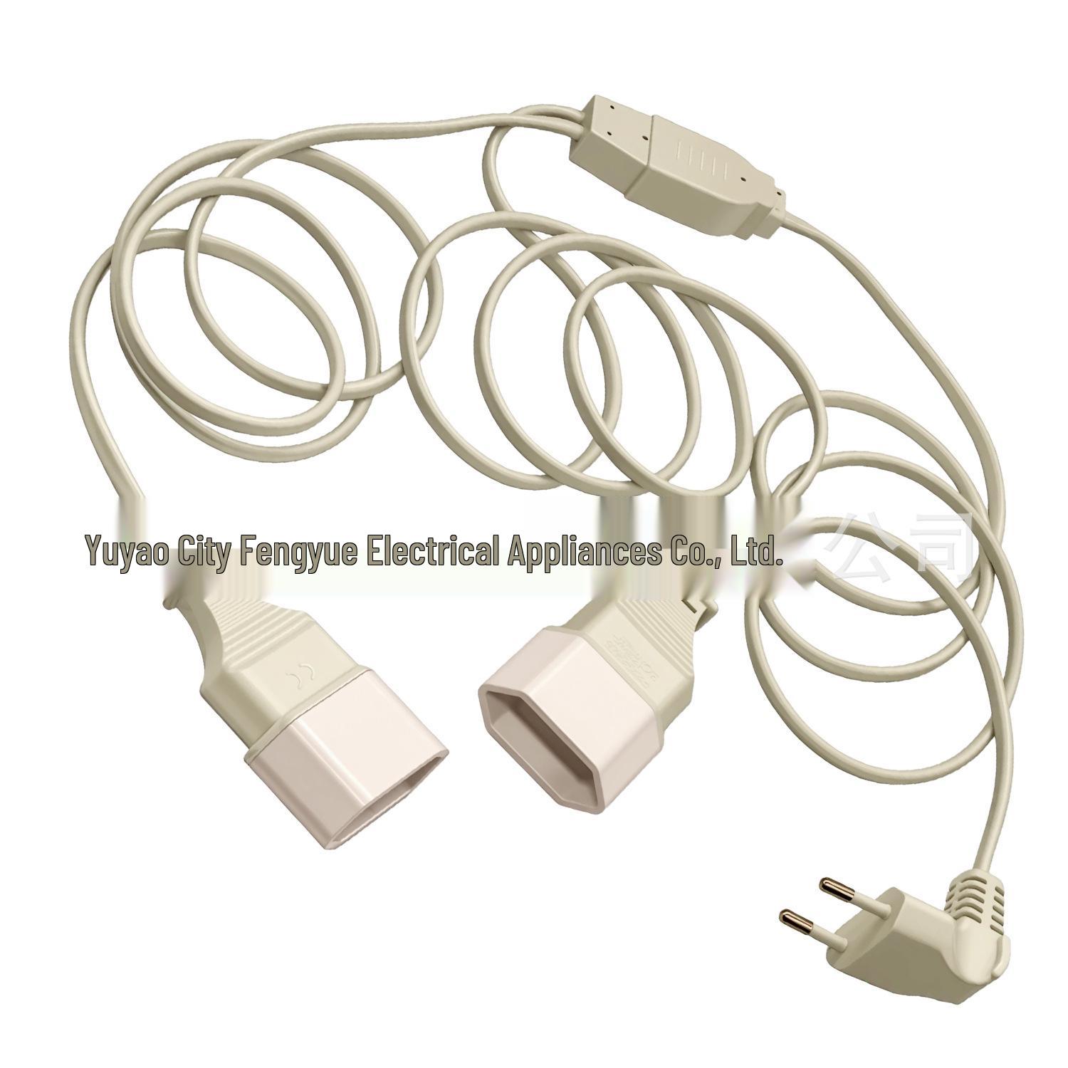 50cm EU Elbow 2-Pin to 1-to-2 Extension Cord, Pure Copper, 0.75mm² 78880
50cm EU Elbow 2-Pin to 1-to-2 Extension Cord, Pure Copper, 0.75mm² 78880