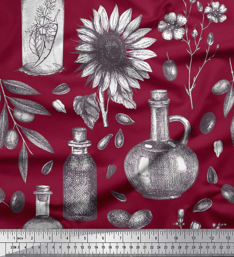 Soimoi Red Rayon Fabric Sunflower & Jar Vintage Printed Craft Fabric by the Yard 42 дюйми 42 Inch Wide - Cotton Cambric сірий колір
Soimoi Red Rayon Fabric Sunflower & Jar Vintage Printed Craft Fabric by the Yard 42 дюйми 42 Inch Wide - Cotton Cambric сірий колір