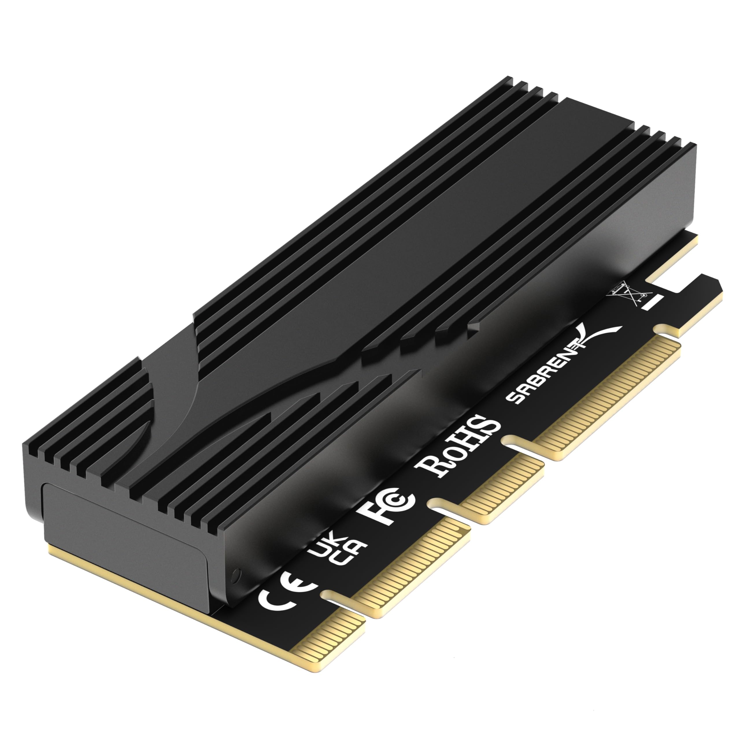 SABRENT NVMe SSD to PCIe x16 Expansion Card with Aluminum PCIe Adapter for Gen5 SSD PCIe Backwards Compatible with Previous PCIe Generations M.2 чорний
SABRENT NVMe SSD to PCIe x16 Expansion Card with Aluminum PCIe Adapter for Gen5 SSD PCIe Backwards Compatible with Previous PCIe Generations M.2 чорний