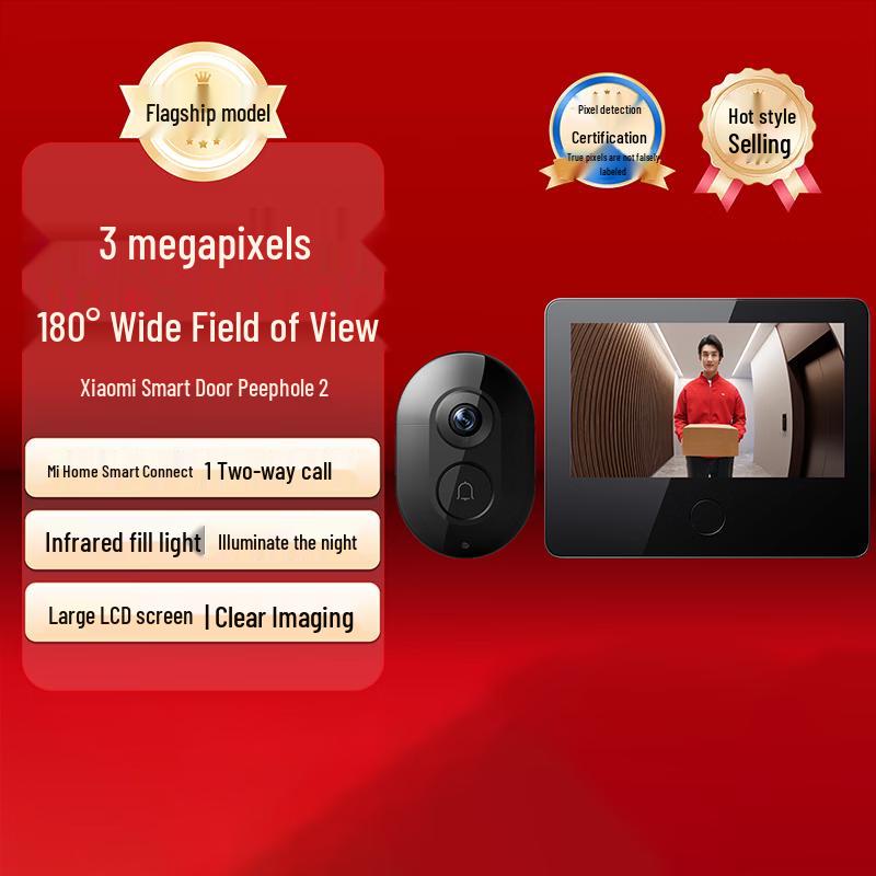 Xiaomi Smart Peephole 2 Video Doorbell Camera
Xiaomi Smart Peephole 2 Video Doorbell Camera
