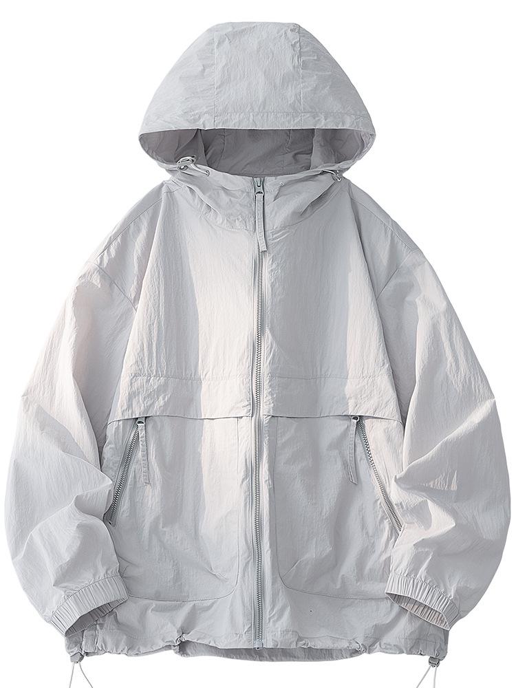 Men s Hooded Sunscreen Jacket Summer Ultra Thin Zipper Pocket Windbreaker Elastic Cuffs Outdoor Hiking Fishing Skin Coats M
Men s Hooded Sunscreen Jacket Summer Ultra Thin Zipper Pocket Windbreaker Elastic Cuffs Outdoor Hiking Fishing Skin Coats M