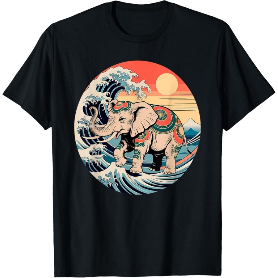 Elephant Japanese Ukiyo-e Wave Woodblock Traditional Art Sty T-Shirt XXXXXL чёрный
Elephant Japanese Ukiyo-e Wave Woodblock Traditional Art Sty T-Shirt XXXXXL чёрный