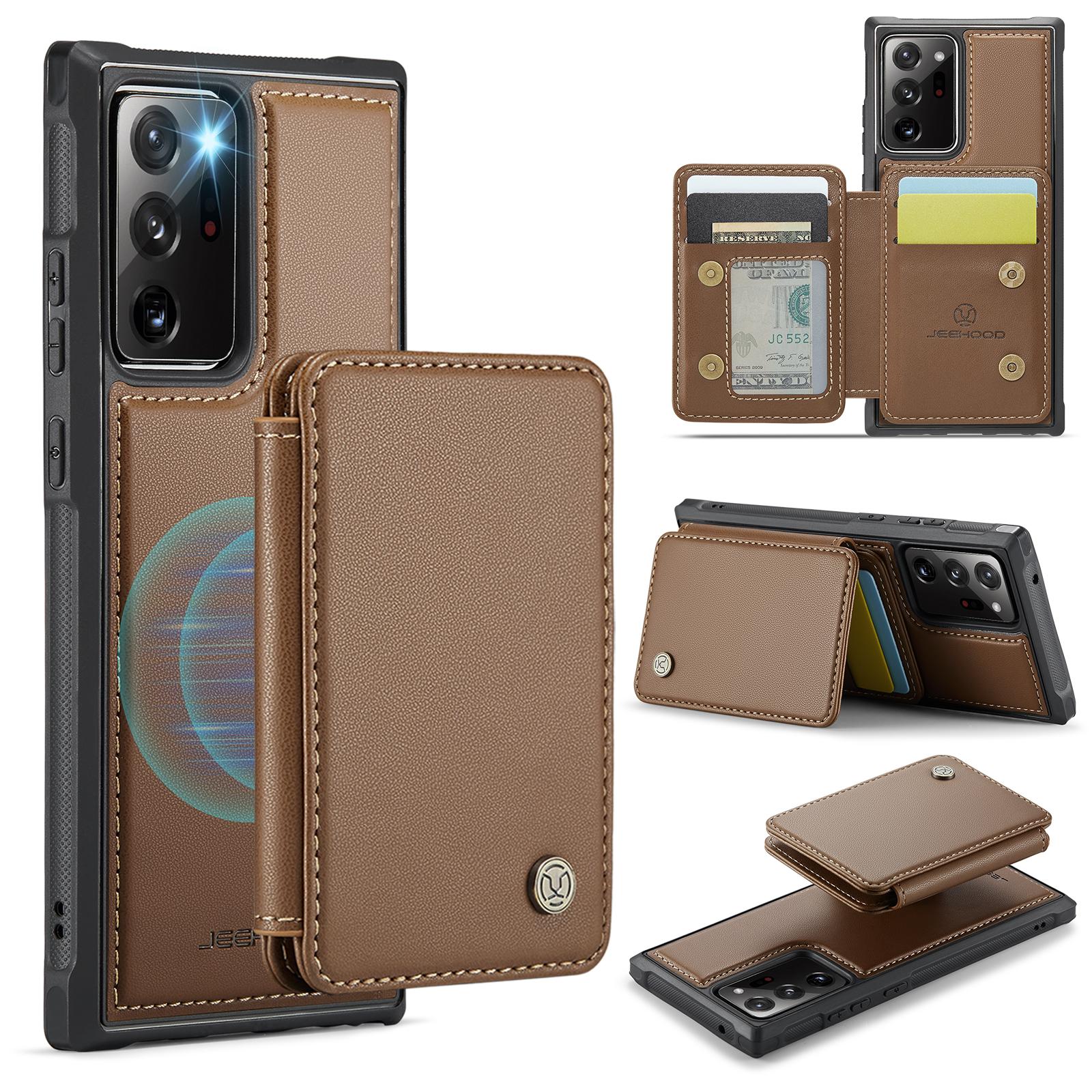 JEEHOOD J05 For Samsung Galaxy Note20 Ultra/Note20 Ultra 5G Case Leather Mobile Cover with Detachable Magnetic Card Bag Brown
JEEHOOD J05 For Samsung Galaxy Note20 Ultra/Note20 Ultra 5G Case Leather Mobile Cover with Detachable Magnetic Card Bag Brown