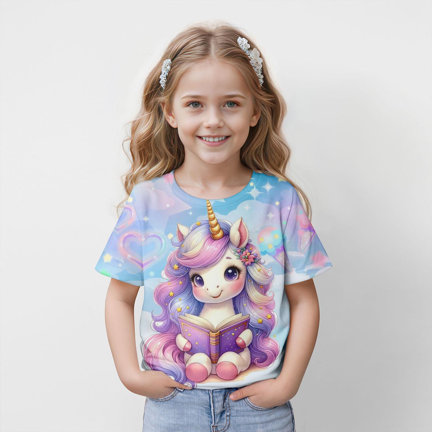 Одяг для дівчаток Дитяча футболка з коротким рукавом Милий 3D-принт з мультфільмами Дитячий літній одяг Рожевий повсякденний дитячий одяг для дівчаток 160
Одяг для дівчаток Дитяча футболка з коротким рукавом Милий 3D-принт з мультфільмами Дитячий літній одяг Рожевий повсякденний дитячий одяг для дівчаток 160