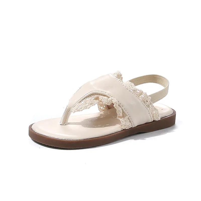 Summer Solid PU Girls Sandals Fashion Lace Ruffles Children Flip Flops Sandals Elastic Band Anti Slip Soft Kids Beach Shoes 26
Summer Solid PU Girls Sandals Fashion Lace Ruffles Children Flip Flops Sandals Elastic Band Anti Slip Soft Kids Beach Shoes 26