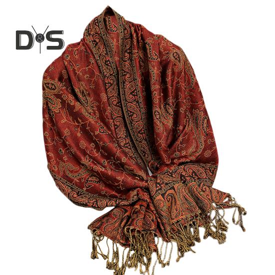 Имитация кашемира Женский шарф Ретро литературный стиль шаль кешью жаккардовый узор кисточка отделка декоративная подходящая шаль 1
Имитация кашемира Женский шарф Ретро литературный стиль шаль кешью жаккардовый узор кисточка отделка декоративная подходящая шаль 1