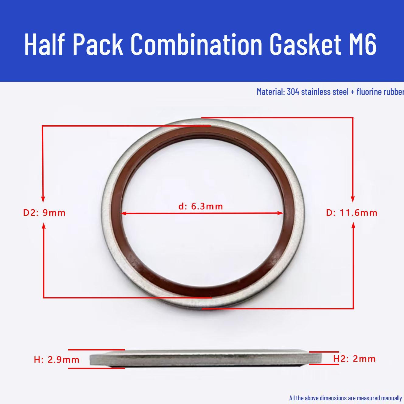 JB982 High-Temp Resistant Fluororubber Gasket, 304 Stainless Steel, Semi-Encapsulated, Wear & Pressure Resistant.
JB982 High-Temp Resistant Fluororubber Gasket, 304 Stainless Steel, Semi-Encapsulated, Wear & Pressure Resistant.