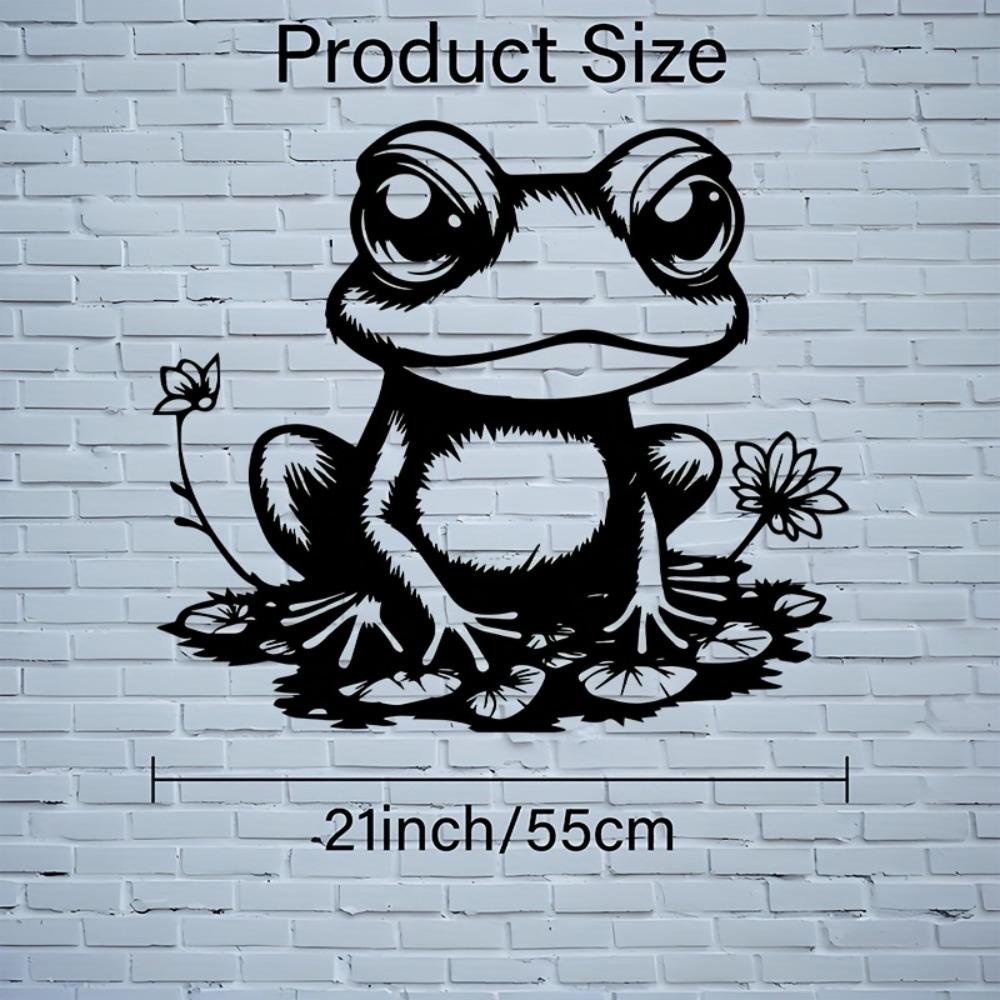 Black Metal Frog Lotus Wall Art, 2D Flat Minimalist Silhouette, Garden Patio Outdoor Decor, Zen Farmhouse Hanging Ornament 21inch/55cm
Black Metal Frog Lotus Wall Art, 2D Flat Minimalist Silhouette, Garden Patio Outdoor Decor, Zen Farmhouse Hanging Ornament 21inch/55cm