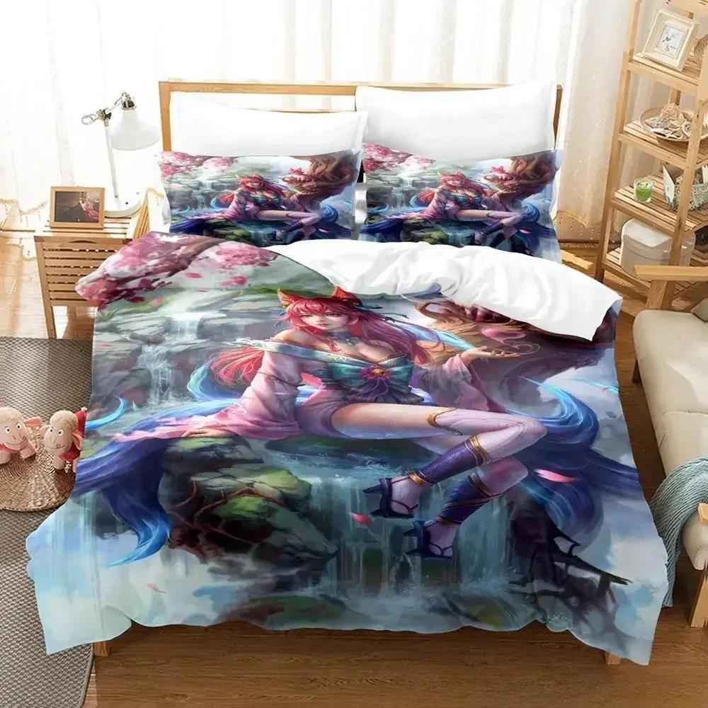 New Game Spirit Blossom Ahri Bedding Set Single Twin Full Queen King Size Bed Set Adult Kid Bedroom Duvet cover Sets Anime Bed EU Single 135x200cm
New Game Spirit Blossom Ahri Bedding Set Single Twin Full Queen King Size Bed Set Adult Kid Bedroom Duvet cover Sets Anime Bed EU Single 135x200cm