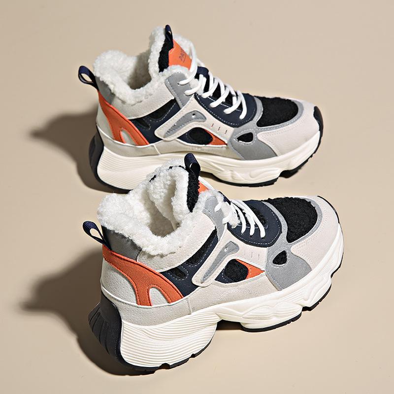 Fashionable Vulcanized Casual Sports Women s Shoes 2026 New Winter Thick Soled Plush High Top Dad Shoes Zapatillas De Deporte 40 чорний
Fashionable Vulcanized Casual Sports Women s Shoes 2026 New Winter Thick Soled Plush High Top Dad Shoes Zapatillas De Deporte 40 чорний