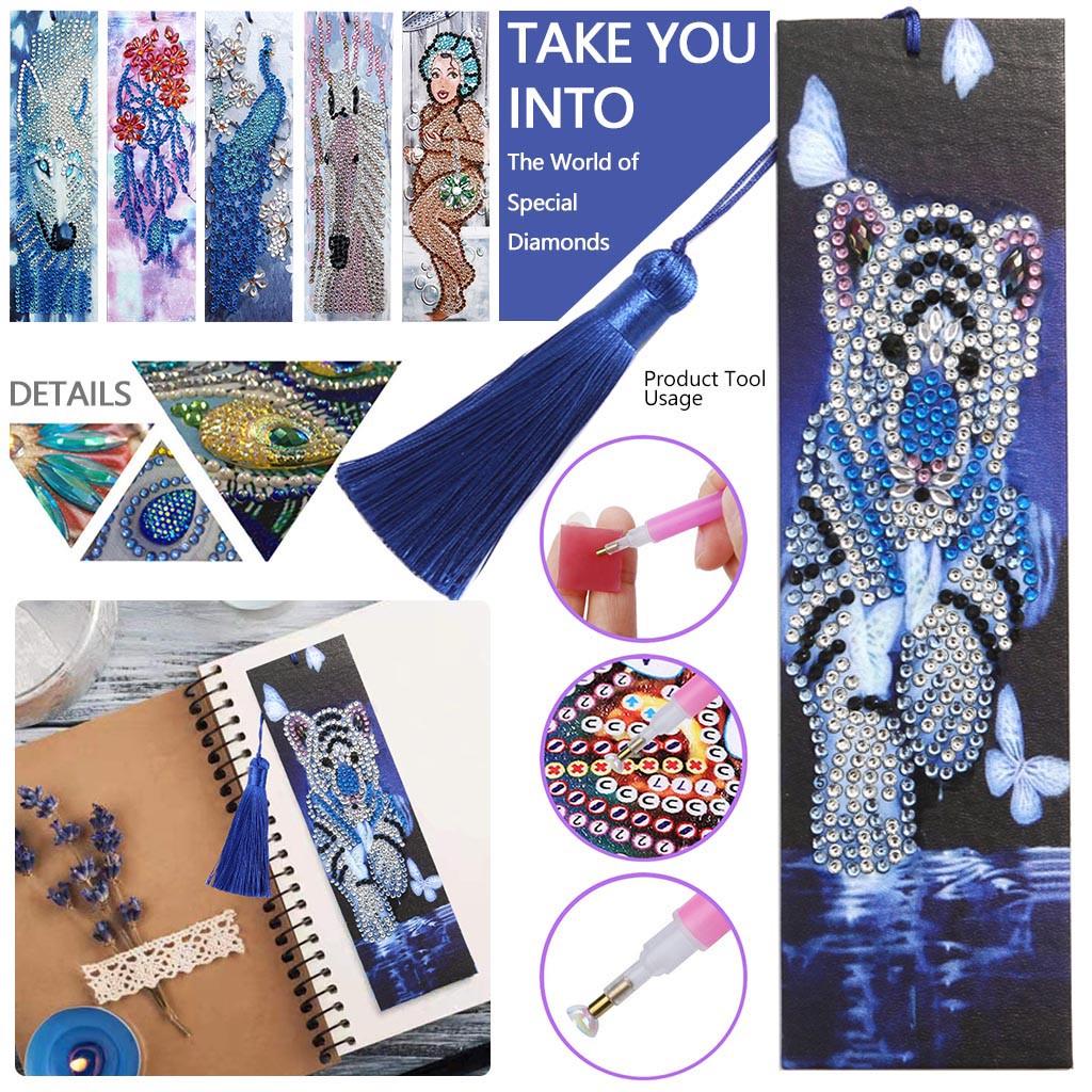 5d Diy Кожаные закладки с кисточками Специальная форма Вышивка Ремесло 
5d Diy Кожаные закладки с кисточками Специальная форма Вышивка Ремесло