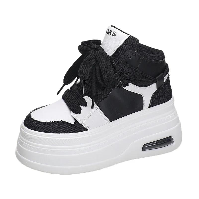 Модные массивные кроссовки для женщин, удобные, высокие, на платформе 8 см, увеличивающие рост, спортивная обувь для баскетбола, нескользящие кроссовки для ходьбы 35 чёрный
Модные массивные кроссовки для женщин, удобные, высокие, на платформе 8 см, увеличивающие рост, спортивная обувь для баскетбола, нескользящие кроссовки для ходьбы 35 чёрный