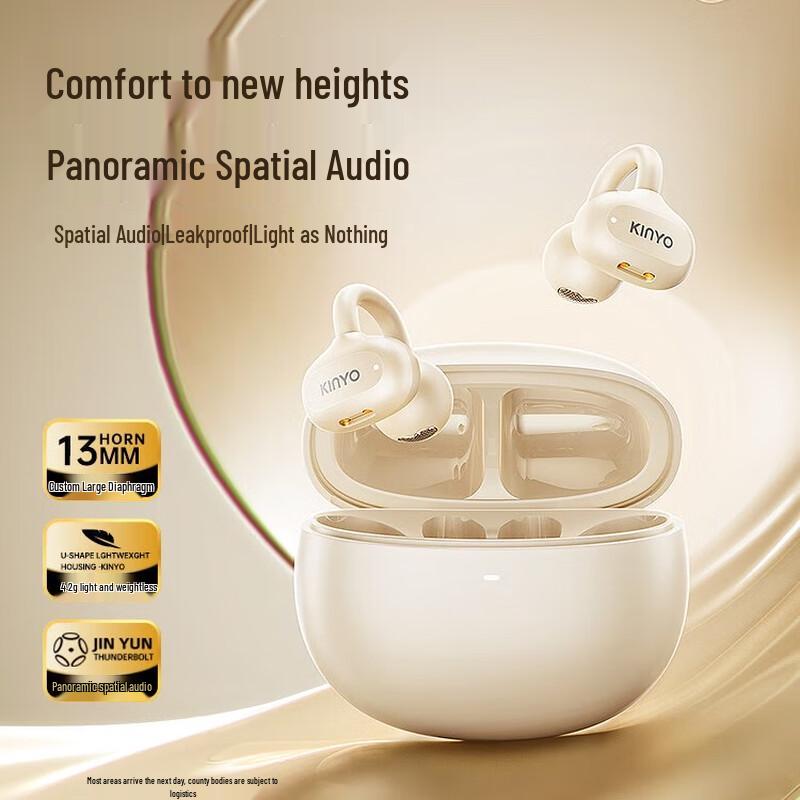 Jinyun True Wireless Bone Conduction Ear Clip Bluetooth Earbuds
Jinyun True Wireless Bone Conduction Ear Clip Bluetooth Earbuds