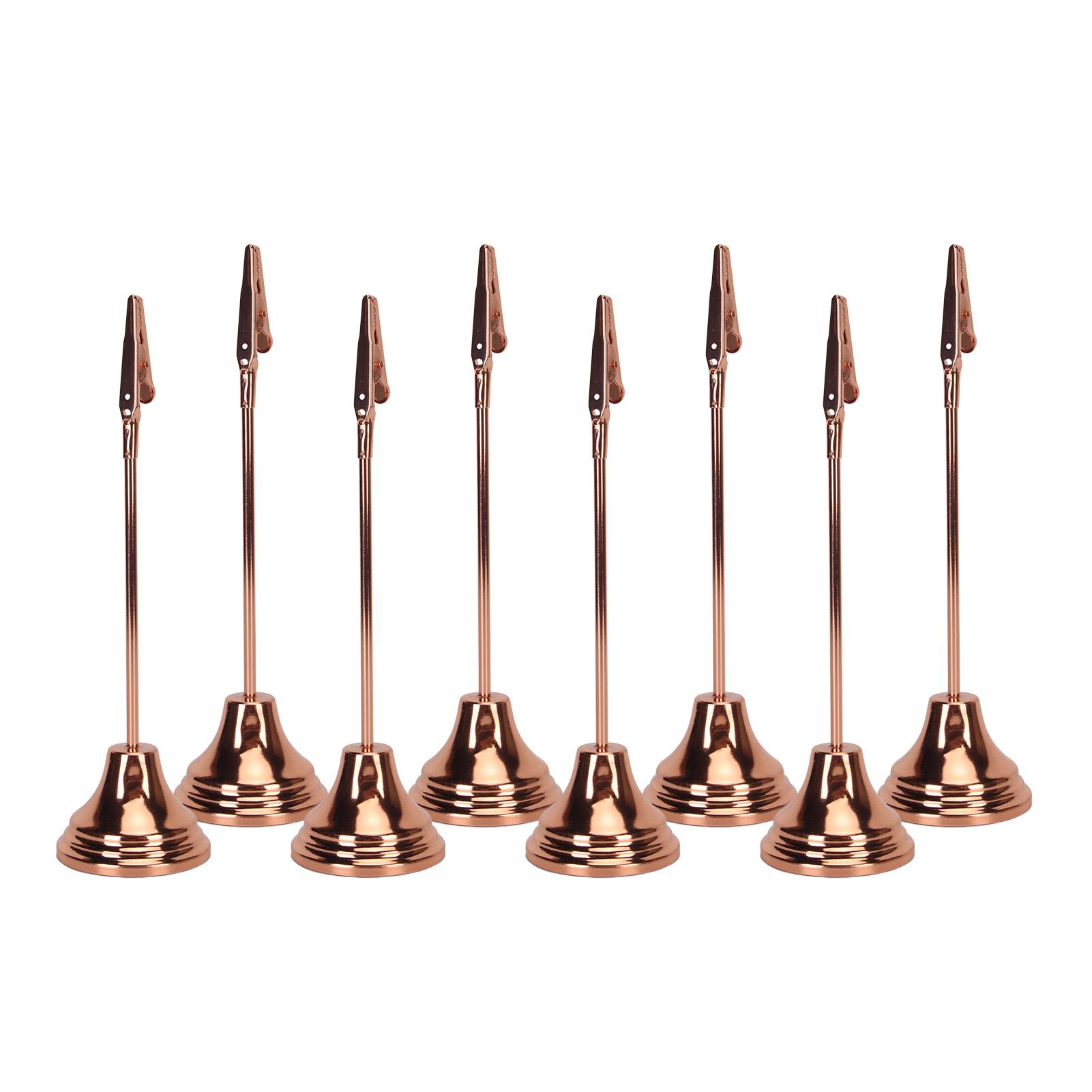 8 шт. подставки для номеров столов розовое золото устойчивая основа гальванизированный металлический держатель для карточек для свадьбы