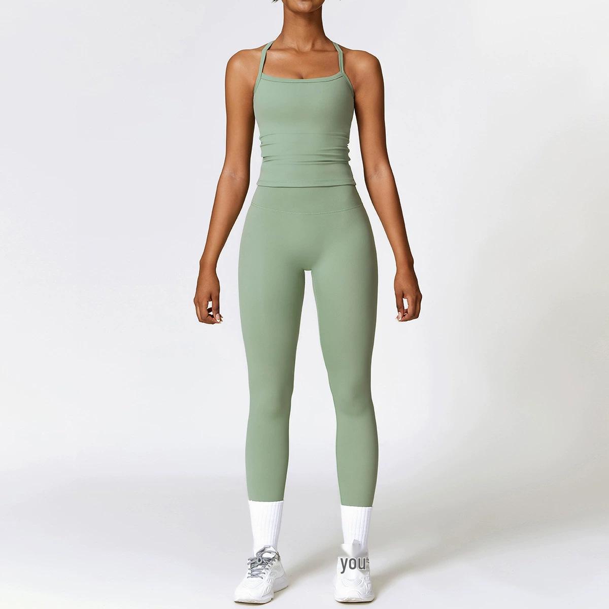European & American Elastic Quick-Dry Brushed Yoga Set: Tight-Fit Vest & Pants for Autumn/Winter Outdoor Fitness & Running XL небо синє кольору
European & American Elastic Quick-Dry Brushed Yoga Set: Tight-Fit Vest & Pants for Autumn/Winter Outdoor Fitness & Running XL небо синє кольору