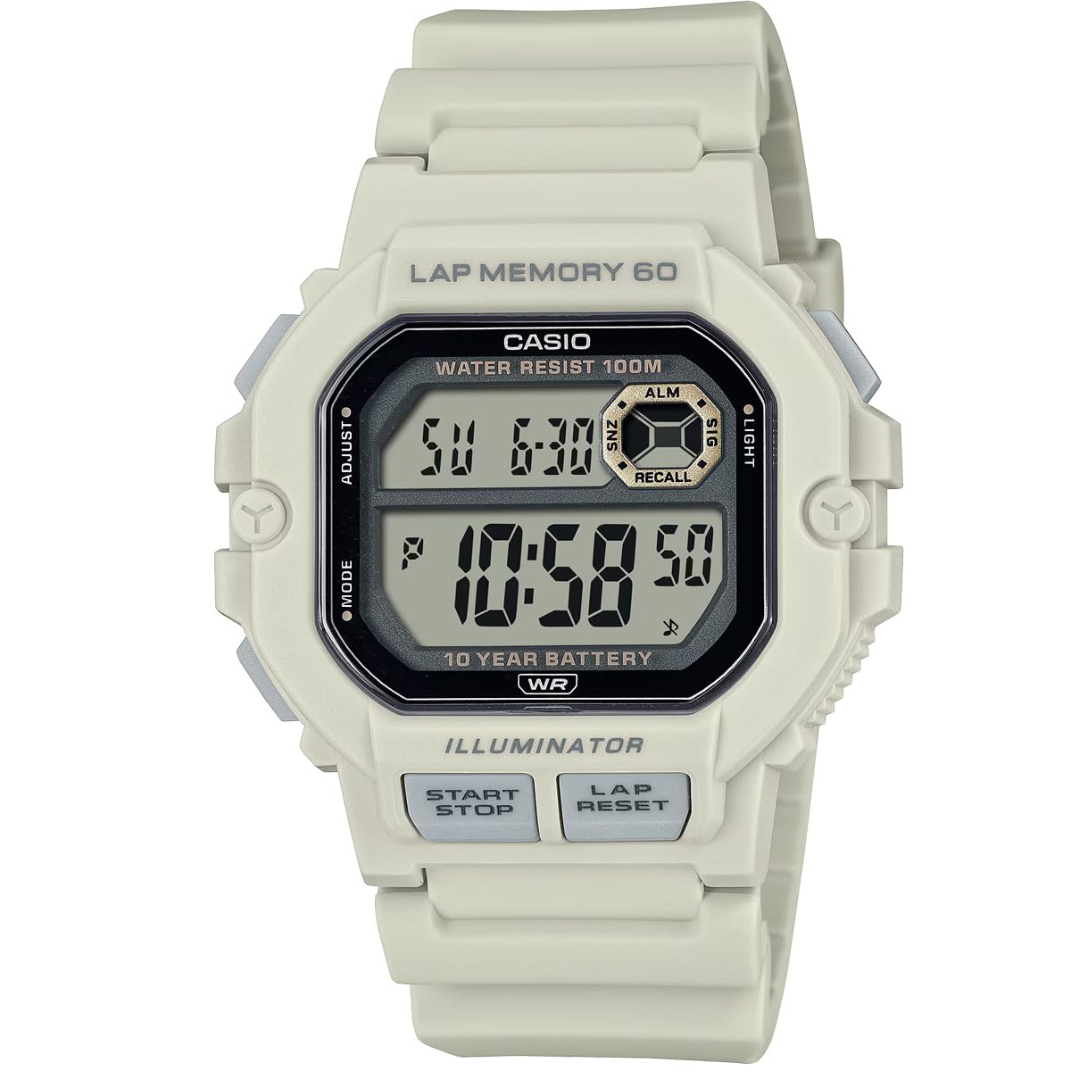 CASIO Square Digital 60 Lap Memory WS-1400H Watch, Sports, Running, Jogging, (Sand) пісочний
CASIO Square Digital 60 Lap Memory WS-1400H Watch, Sports, Running, Jogging, (Sand) пісочний