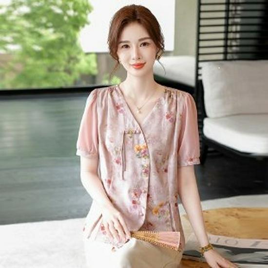 Elegant Summer Chiffon Blouse: National Style Short-Sleeve for Middle-Aged and Elderly Women 5XL
Elegant Summer Chiffon Blouse: National Style Short-Sleeve for Middle-Aged and Elderly Women 5XL