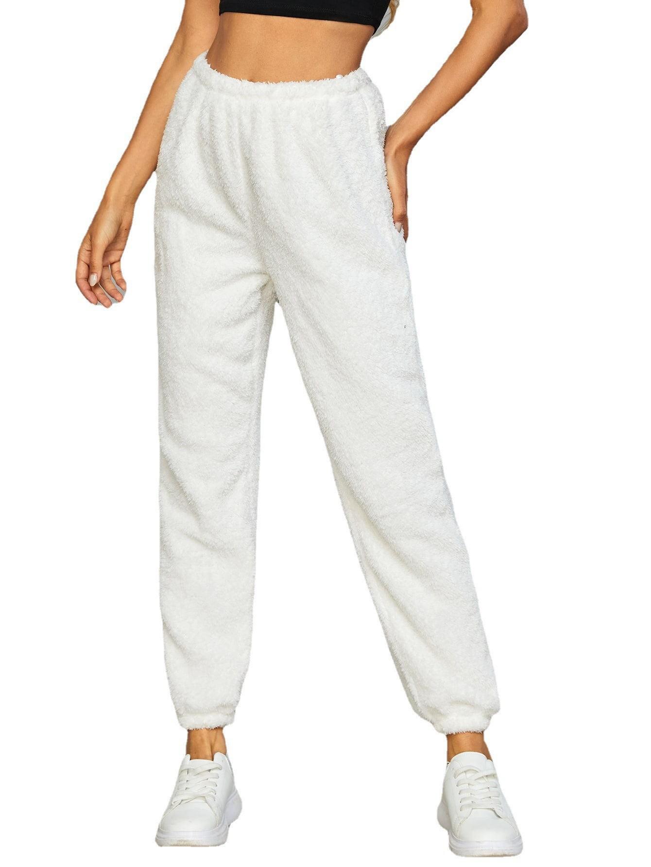 Осенне-зимние женские однотонные плюшевые повседневные брюки, свободные успокаивающие бархатные теплые домашние брюки для женщин S белый
Осенне-зимние женские однотонные плюшевые повседневные брюки, свободные успокаивающие бархатные теплые домашние брюки для женщин S белый