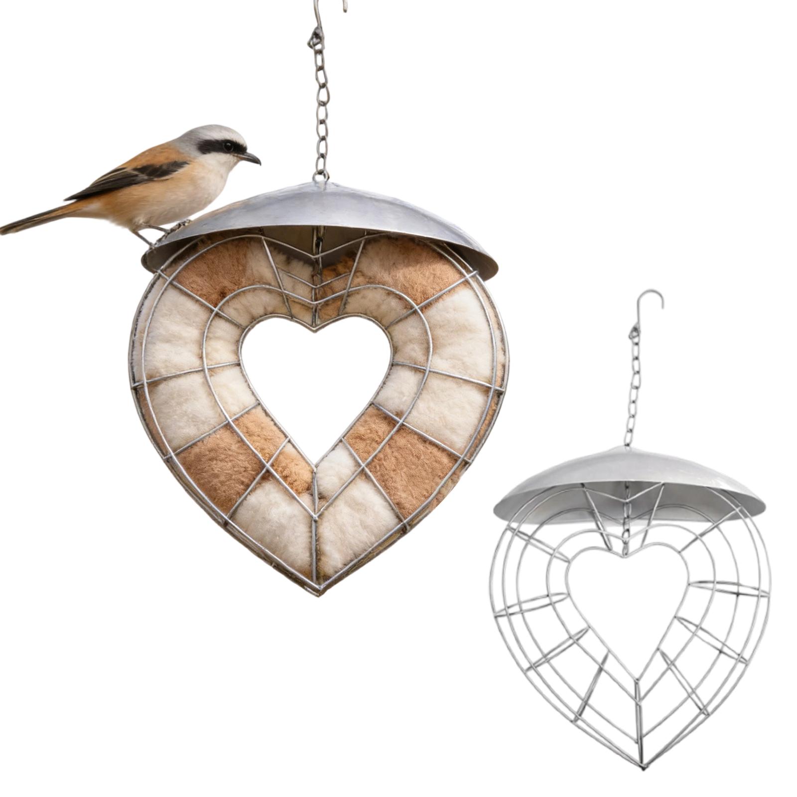 Metal Hanging Heart Shaped Bird Feeder, Outdoor Garden Bird Feeder For Backyard Birds One Size
Metal Hanging Heart Shaped Bird Feeder, Outdoor Garden Bird Feeder For Backyard Birds One Size