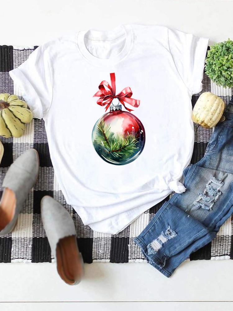 Letter Style Cute Print Fashion New Year Women T Shirt Top Merry Christmas Clothes Short Sleeve Tees Clothing Graphic Tshirts S
Letter Style Cute Print Fashion New Year Women T Shirt Top Merry Christmas Clothes Short Sleeve Tees Clothing Graphic Tshirts S